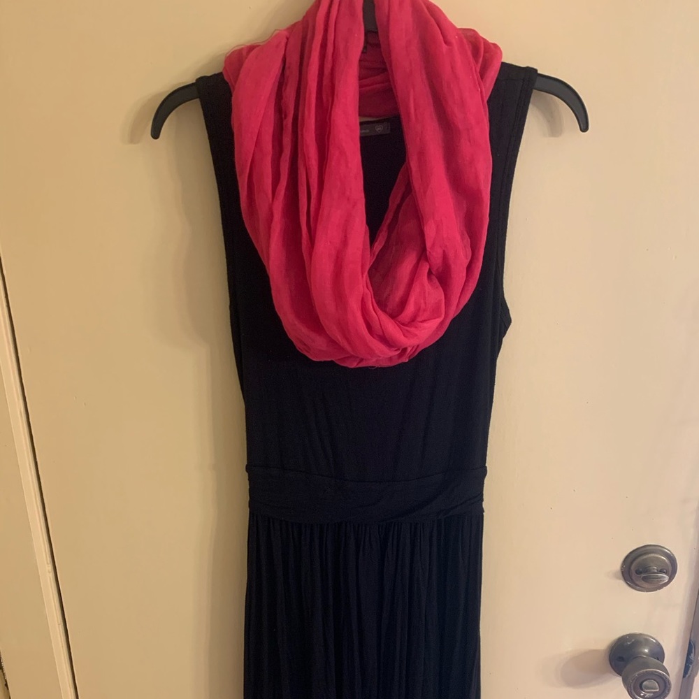 Black T-shirt material dress.
